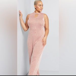 NWT Modcloth For The Bliss Of It orange stripe jumpsuit women plus size 2X